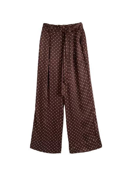 Cu centură pantaloni Chinti & Parker cu buline maro