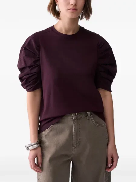 Tricou Liu Jo cu mâneci bufante violet