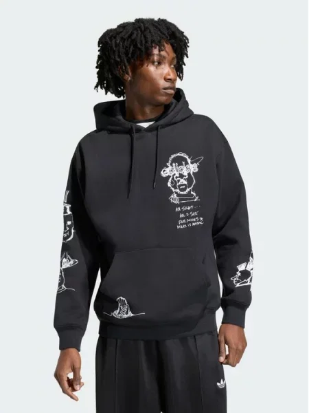 Adidas Pulóver Peter Moore Hoodie fekete