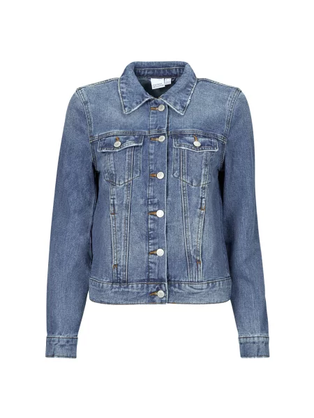 VERO MODA Přechodná bunda Zorica džínovina modrá