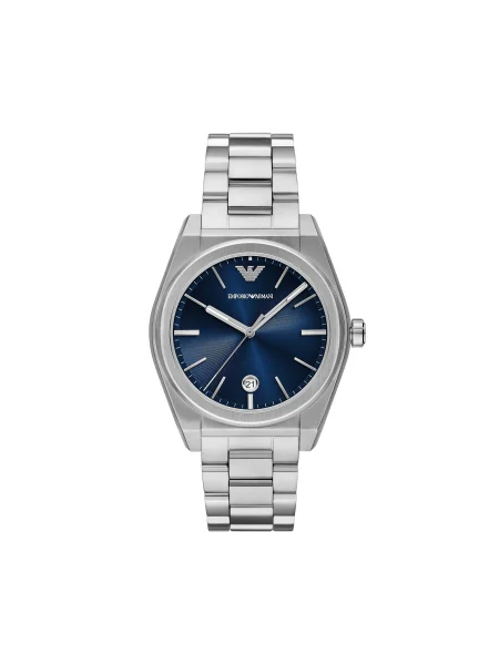 Emporio Armani Analógové hodinky tmavomodrá / strieborná