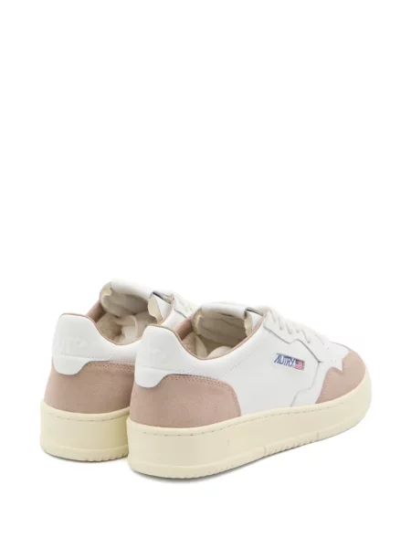 Sneakerși Autry din piele de căprioară alb