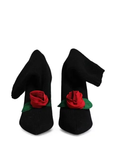 Πλεκτά μποτάκια Dolce & Gabbana με απλικέ μαύρο