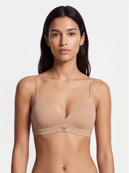 Emporio Armani Underwear Trikotni nedrček Svetlo bež