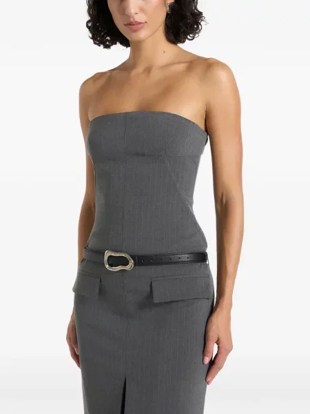 Cu centură rochie maxi Manière De Voir gri