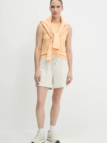 Шорти Puma з принтом висока посадка бежевий