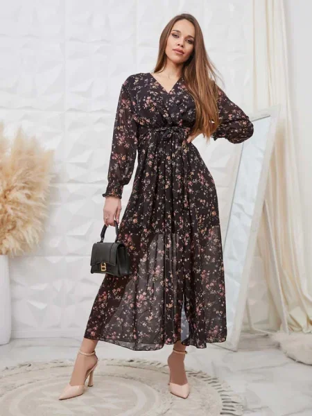 Rochie maxi Resti de costum negru