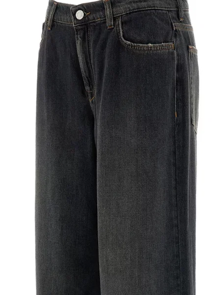 Blugi cu picior larg 3x1 negru