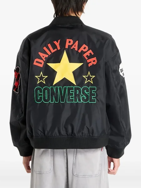 Sneakerși Converse Chuck Taylor All Star din piele de căprioară alergare cu platformă negru