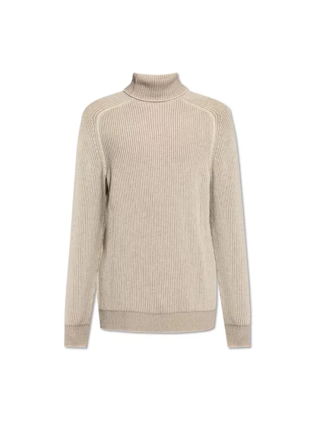 Sweter z golfem Sease do golfa beżowy