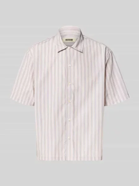 Koszula casualowa o kroju relaxed fit z rękawem o dł. model ‘Wang’ Woodbird różowa