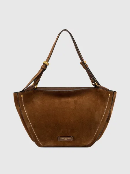 Замшева сумка-тоут Bloom Gianni Chiarini коричнева