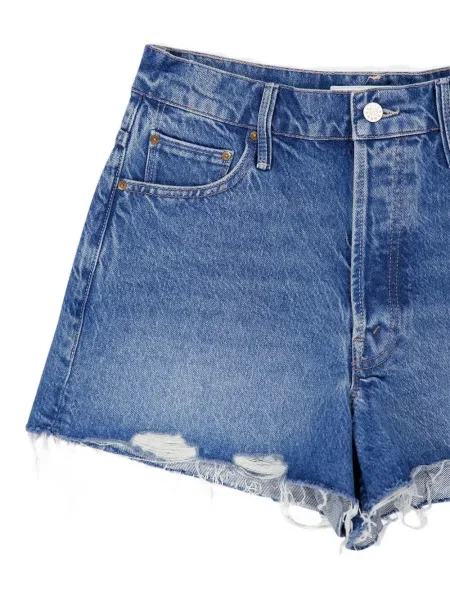 Pantaloni scurți din denim Mother albastru