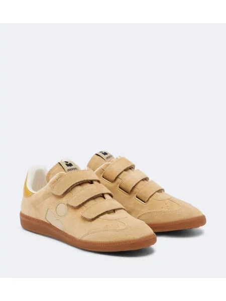 Sneakerși Isabel Marant din piele de căprioară galben