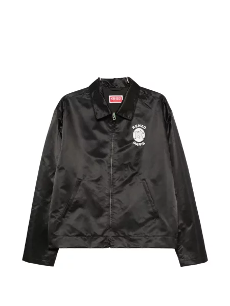 Geacă Kenzo din satin cu imagine negru