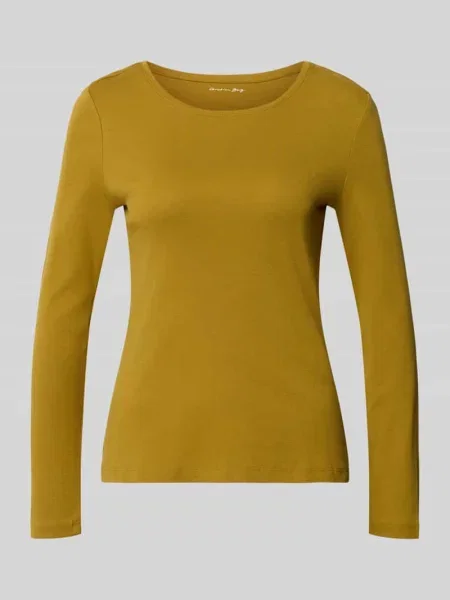 Bluzka z długim rękawem o kroju slim fit z czystej bawełny Christian Berg Woman