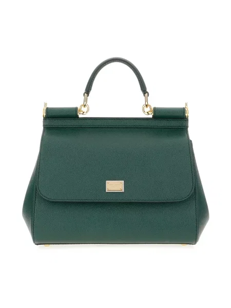 Torebka Dolce And Gabbana skórzana zielona
