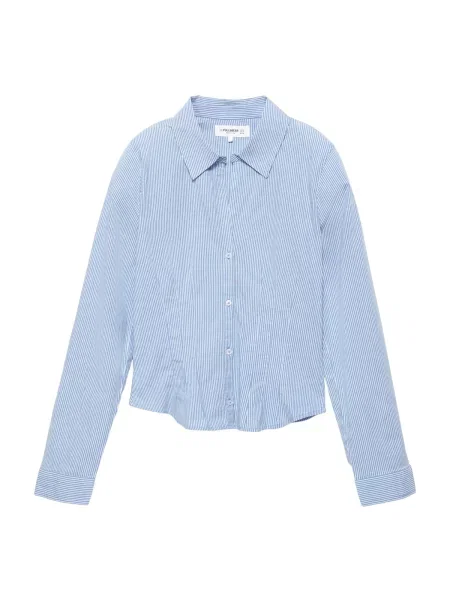 Pull&Bear Halenka královská modrá bílá