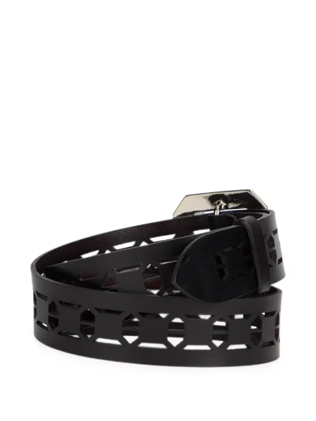 Cu centură curea Alberta Ferretti din piele negru