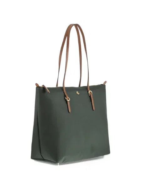 Shopper torbica Lauren Ralph Lauren s autogramom zelena