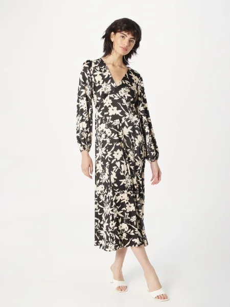 Warehouse Rochie Tea crem negru