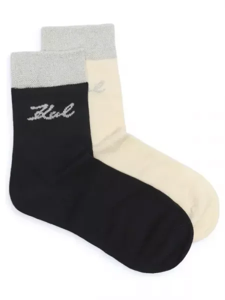 Karl Lagerfeld 2 db-os zokni szett k/signature fekete