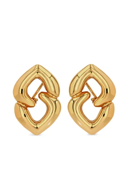 Cercei Anine Bing cu imprimeu abstract auriu