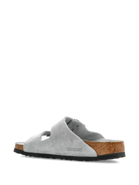 Sandale Birkenstock din piele de căprioară gri