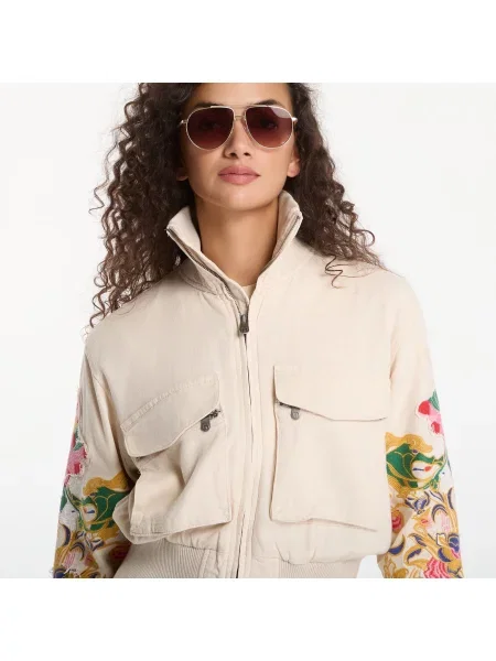 Μπουφάν Desigual Jacket Mozart White S λευκό