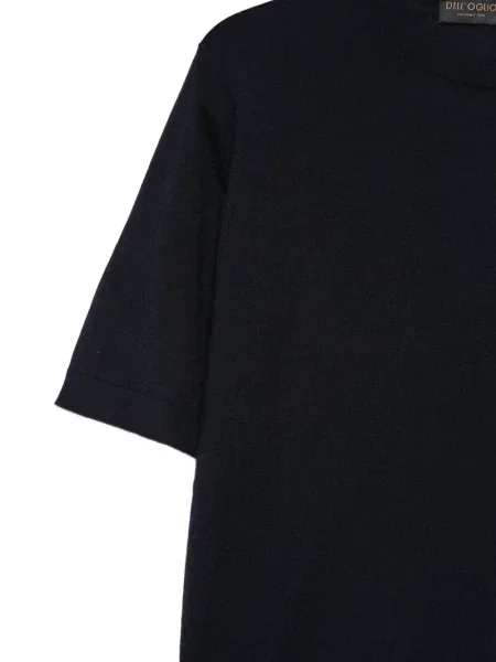 Tricou Dell'oglio cu decolteu rotund albastru