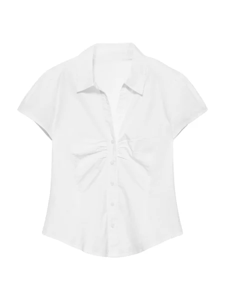 Pull&Bear Bluză alb