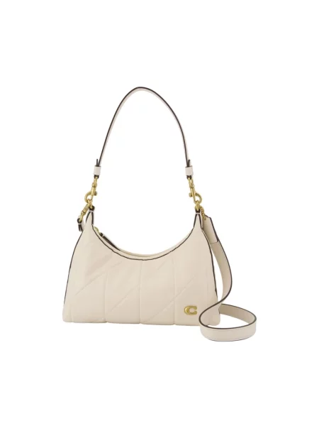 Coach torebka crossbody skórzana Soft Quilted Juliet Shoulder Bag 25 biała