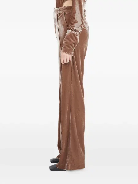 Pantaloni Ninamounah de catifea maro