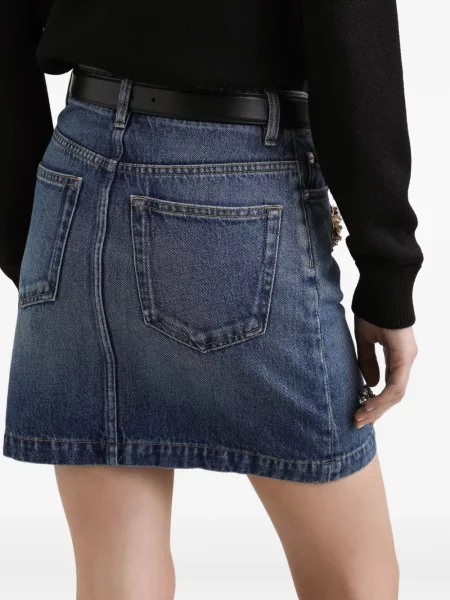 Fustă din denim Dolce & Gabbana albastru