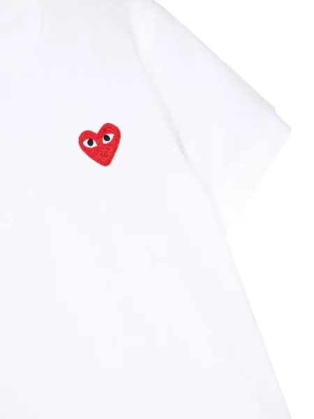 Koszulka polo dziecięca Comme Des Garcons Play biała
