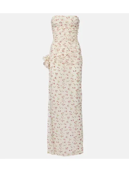 Rochie Magda Butrym cu model floral alb