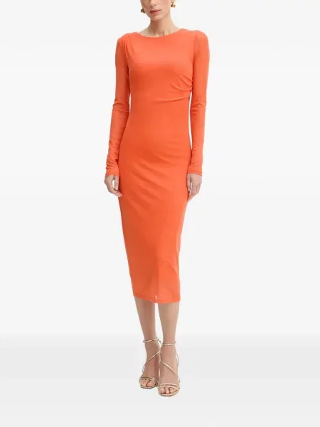 Rochie maxi Patrizia Pepe lungă de costum portocaliu