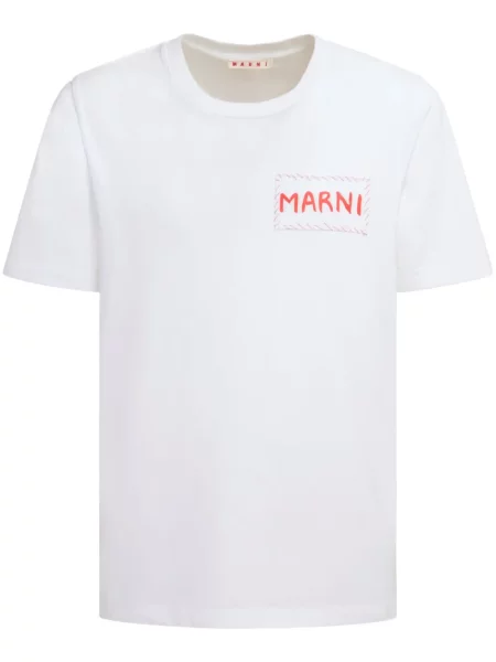 Tričko Marni s potiskem bílé
