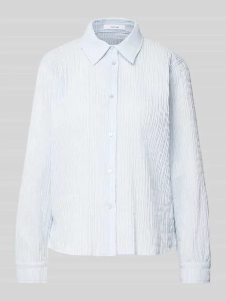Bluzka koszulowa o kroju regular fit z marszczonymi detalami model ‘Finnea’ Opus