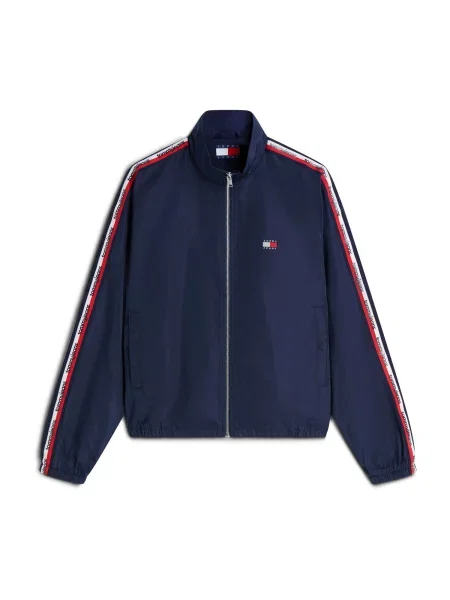 Tommy Jeans Geacă de primăvară-toamnă ESSENTIAL bleumarin / roșu alb