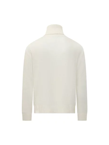 Sweter z golfem Jil Sander wełniany do golfa beżowy