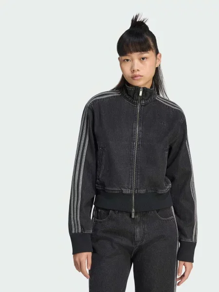 Джинсова куртка adidas комбінований верх чорний