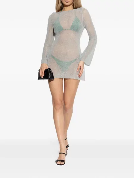 Rochie maxi Bond Eye cu mâneci lungi lungă de costum alb