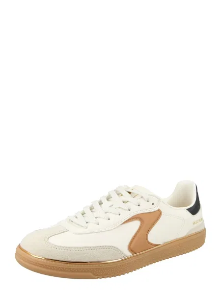 Sneakerși Skechers cu strasuri alb