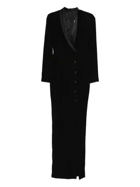 Jedwabna maksi sukienka maxi Silk Love & Lace garniturowa czarna