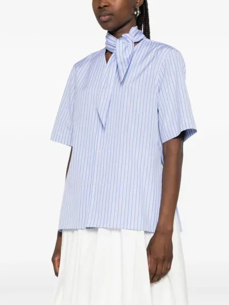 Koszula w paski Plan C w paski niebieska