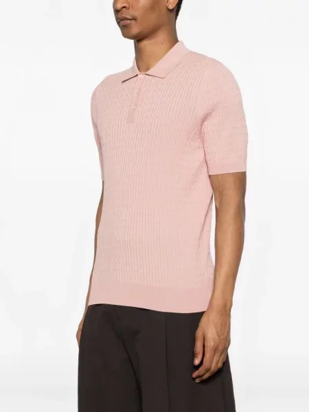 Tricou polo Tagliatore tricotate roz