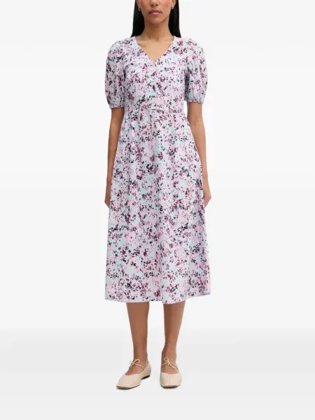 Rochie midi Marc O'polo cu model floral cu imagine albastru
