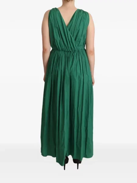 Rochie maxi Dolce & Gabbana cu decolteu în V verde