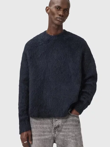 Мохеровый свитер Allsaints черный